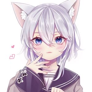 Preview wallpaper neko, ears, glance, anime, cute