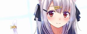 Preview wallpaper neko, ears, glance, cute, anime