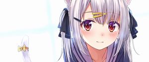 Preview wallpaper neko, ears, glance, cute, anime