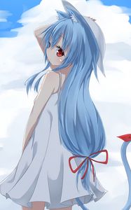 Preview wallpaper neko, ears, hat, dress, anime