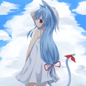 Preview wallpaper neko, ears, hat, dress, anime