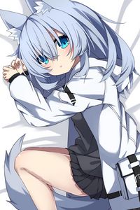 Preview wallpaper neko, ears, skirt, anime, art, cute