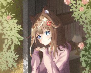 Preview wallpaper neko, ears, smile, window, anime