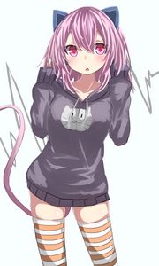 Preview wallpaper neko, ears, sweatshirt, anime, cute