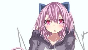 Preview wallpaper neko, ears, sweatshirt, anime, cute