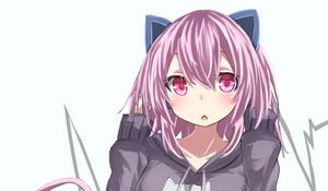 Preview wallpaper neko, ears, sweatshirt, anime, cute