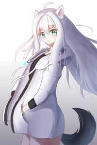 Preview wallpaper neko, ears, tail, anime, art