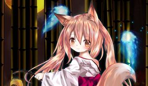 Preview wallpaper neko, girl, kimono, anime, art