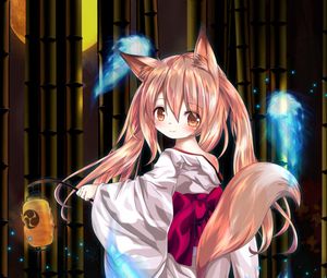 Preview wallpaper neko, girl, kimono, anime, art