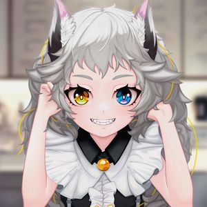 Preview wallpaper neko, maid, heterochromia, smile, anime