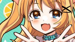 Preview wallpaper neko, smile, gesture, anime, art