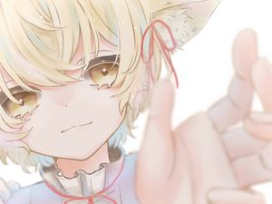 Preview wallpaper neko, smile, glance, anime, light