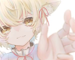 Preview wallpaper neko, smile, glance, anime, light