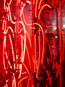 Preview wallpaper neon, backlight, red, night