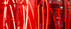 Preview wallpaper neon, backlight, red, night