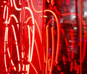Preview wallpaper neon, backlight, red, night