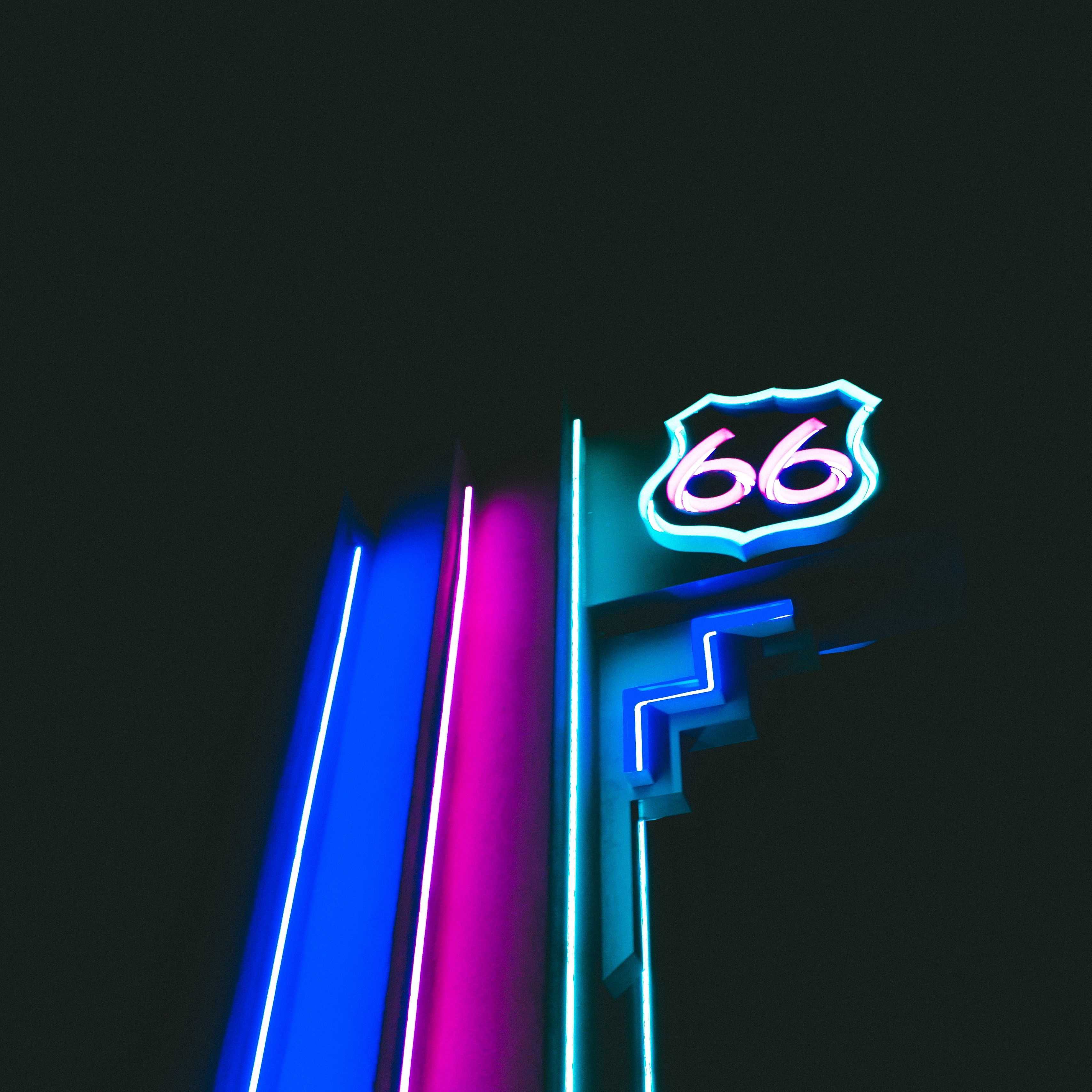 Download wallpaper 3415x3415 neon, backlight, signboard, numbers ipad ...