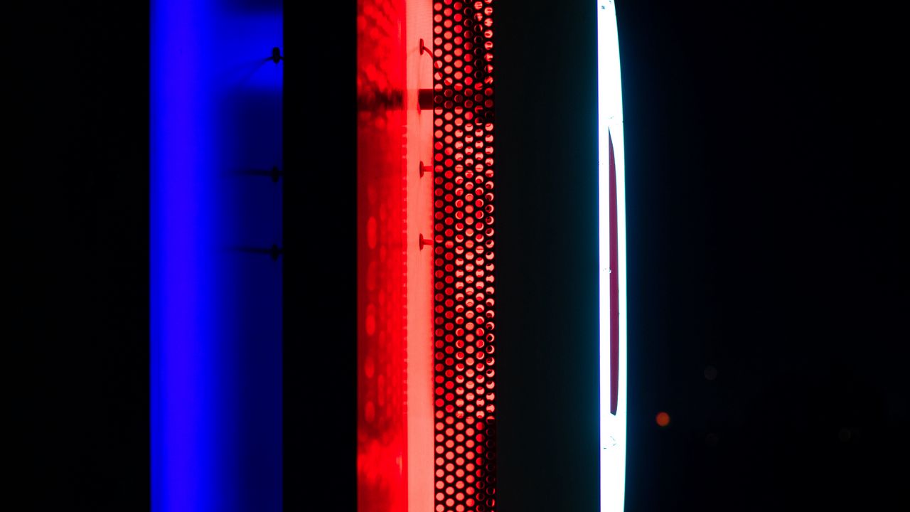Wallpaper neon, backlight, wall, dark, blue, red