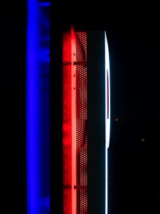 Preview wallpaper neon, backlight, wall, dark, blue, red