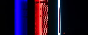 Preview wallpaper neon, backlight, wall, dark, blue, red