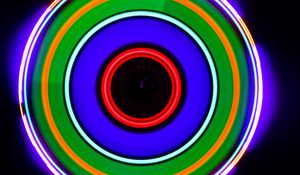 Preview wallpaper neon, circles, colorful, light, glow
