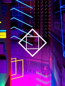 Preview wallpaper neon, glow, colorful, design