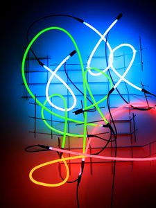 Preview wallpaper neon, glow, lamp, multi-colored