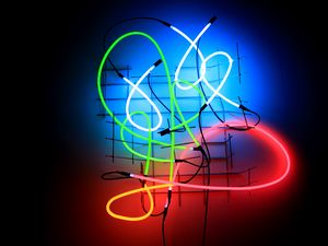 Preview wallpaper neon, glow, lamp, multi-colored