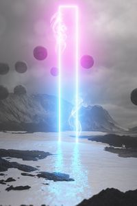 Preview wallpaper neon, glow, relief, 3d