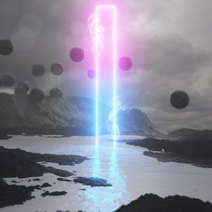 Preview wallpaper neon, glow, relief, 3d