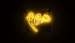 Preview wallpaper neon, glow, text, darkness, dark