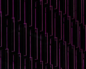 Preview wallpaper neon, glow, wall, shape, lines, geometric, architecture