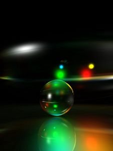 Preview wallpaper neon, green, ball, bright, light