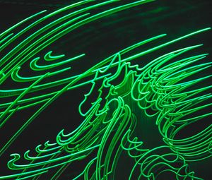 Preview wallpaper neon, green, glow, light, abstraction