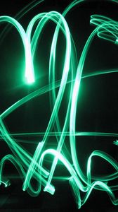 Preview wallpaper neon, green, light graffiti