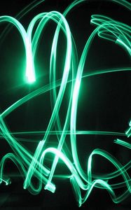 Preview wallpaper neon, green, light graffiti