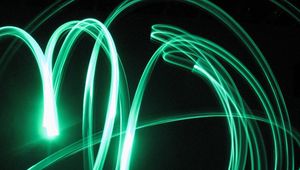 Preview wallpaper neon, green, light graffiti