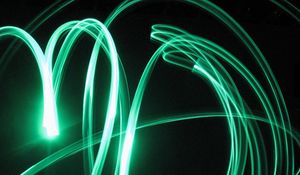 Preview wallpaper neon, green, light graffiti