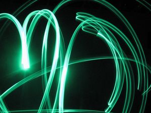 Preview wallpaper neon, green, light graffiti