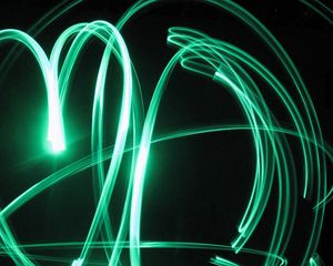 Preview wallpaper neon, green, light graffiti