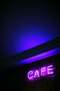 Preview wallpaper neon, inscription, cafe, letters, illumination