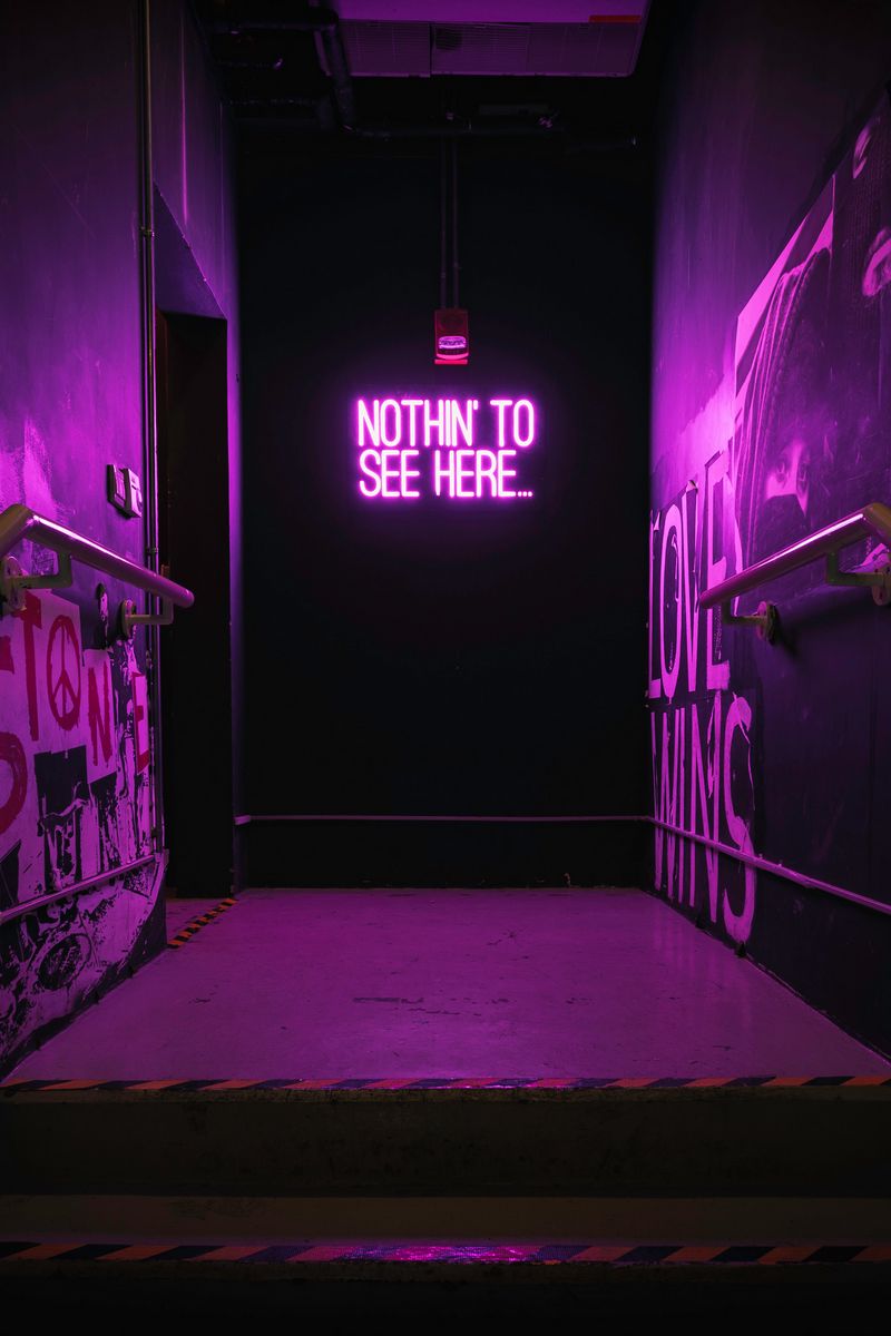 800x1200 Wallpaper neon, inscription, wall, purple, backlight