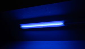 Preview wallpaper neon, lamp, light, blue, dark