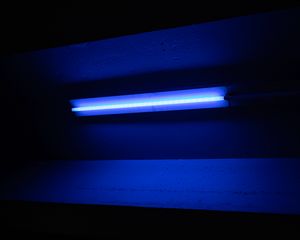 Preview wallpaper neon, lamp, light, blue, dark