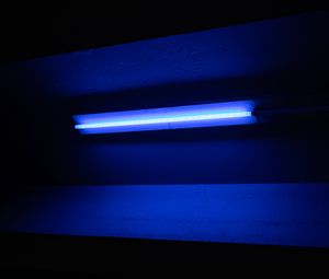 Preview wallpaper neon, lamp, light, blue, dark