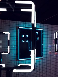 Preview wallpaper neon, lamps, light, lighting, interior