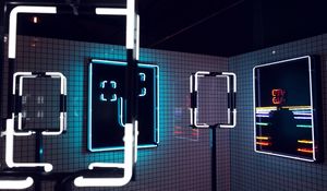 Preview wallpaper neon, lamps, light, lighting, interior