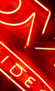 Preview wallpaper neon, lamps, red, glow, light