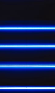 Preview wallpaper neon, lamps, stripes, light, blue