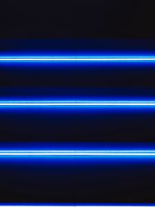 Preview wallpaper neon, lamps, stripes, light, blue